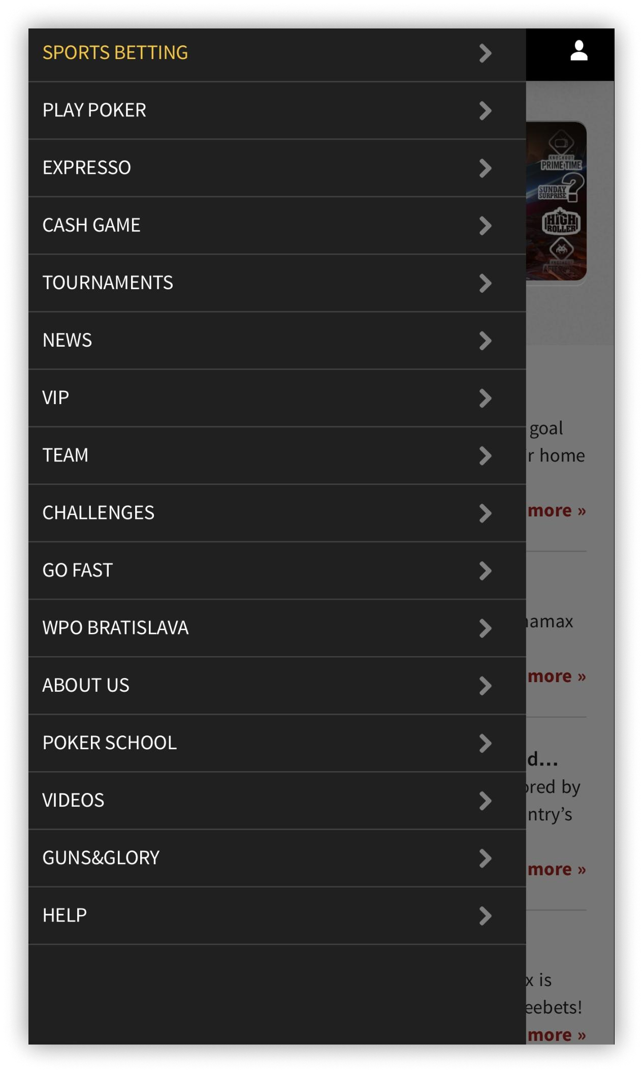 version mobile winamax
