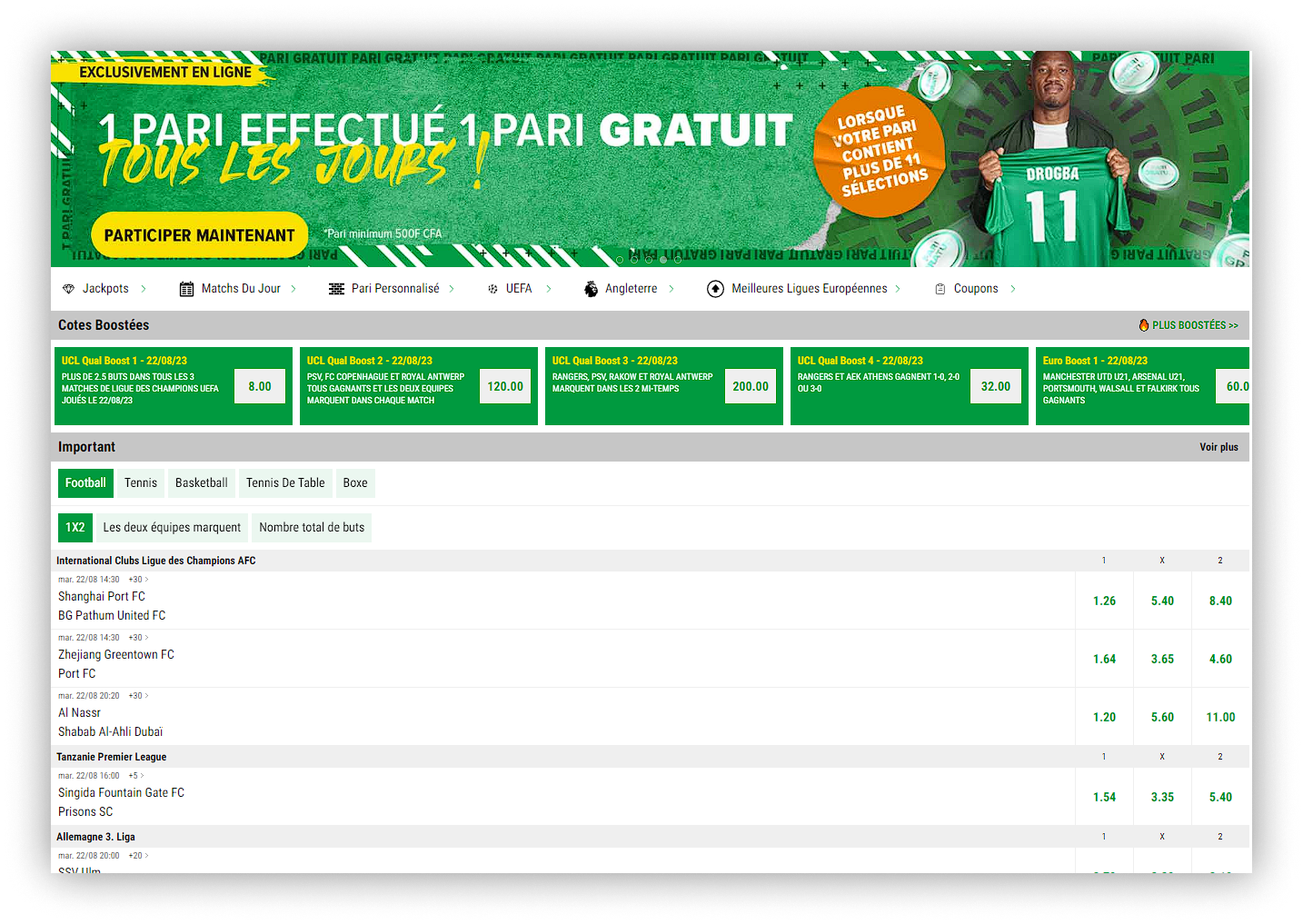 evenements actuels premierbet