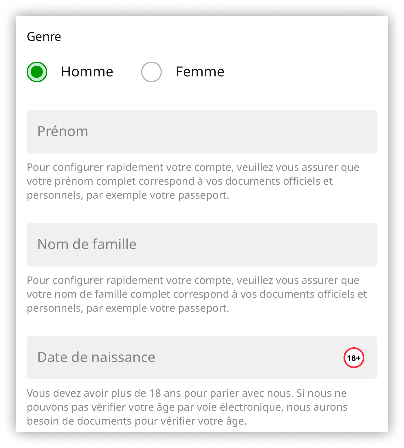 formulaire d'inscription Betfair