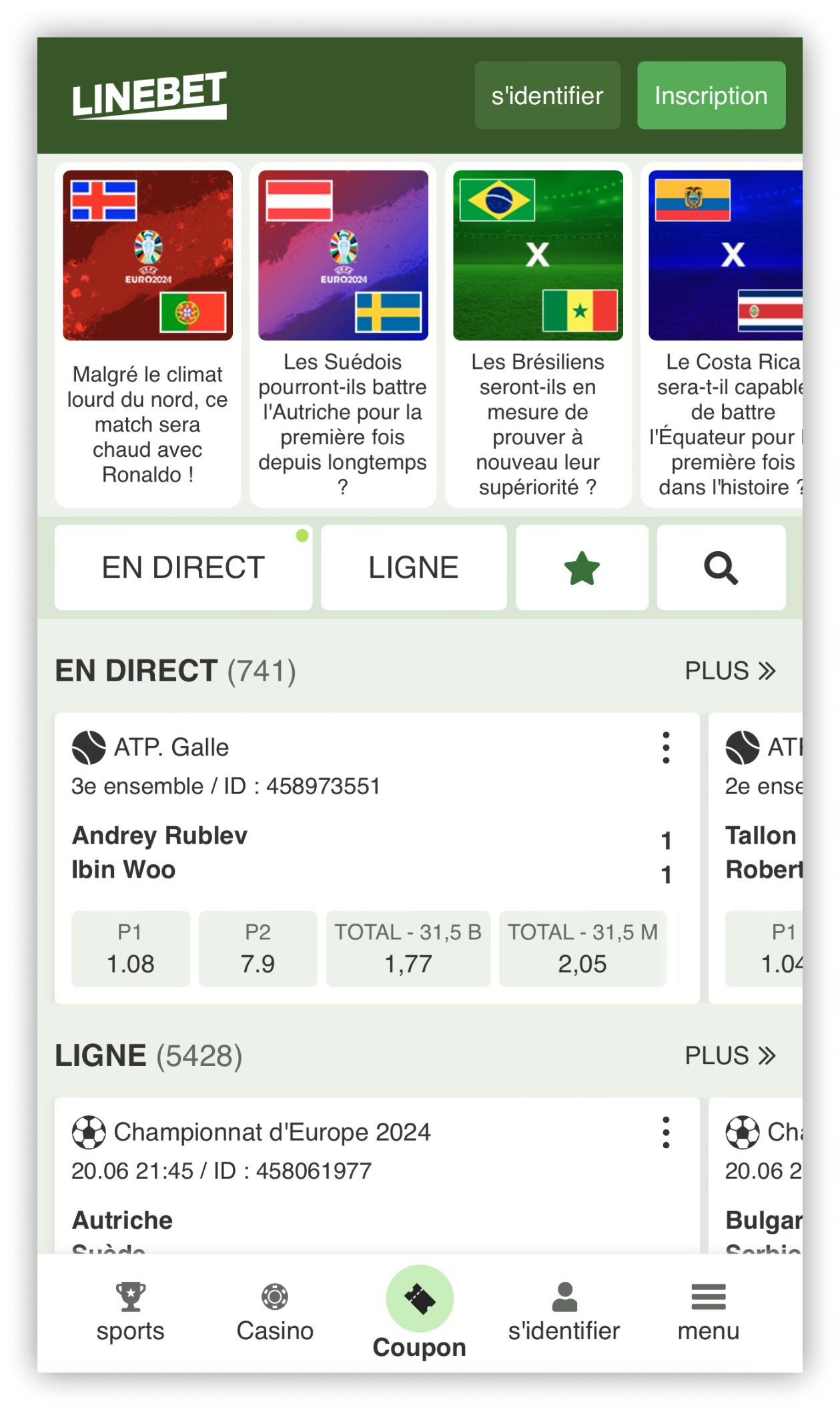 version mobile de linebet