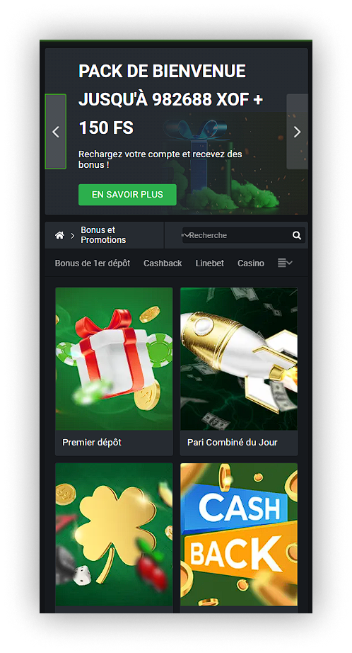 les bonus de linebet