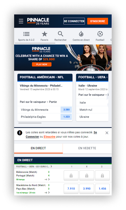 version mobile pinnacle