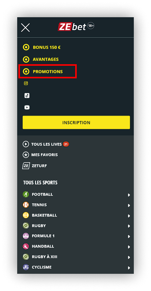 section promotions zebet