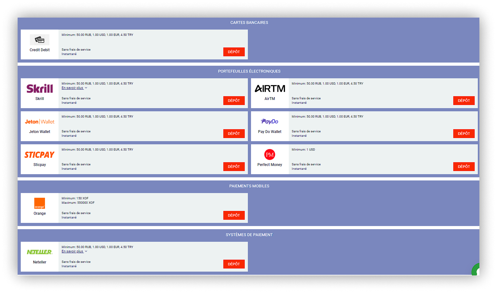 Systèmes de paiement